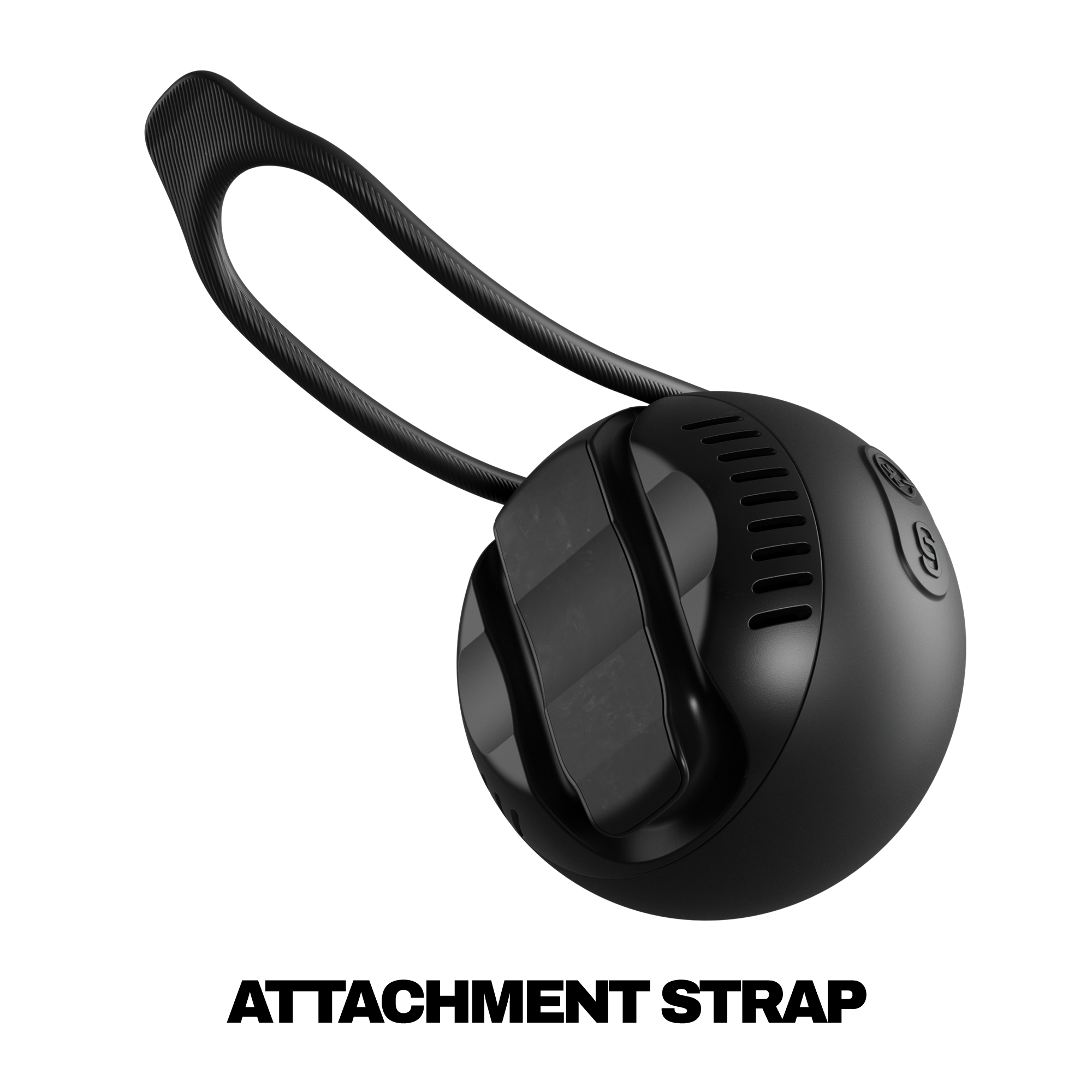 Black attachment strap on a white background | True Black