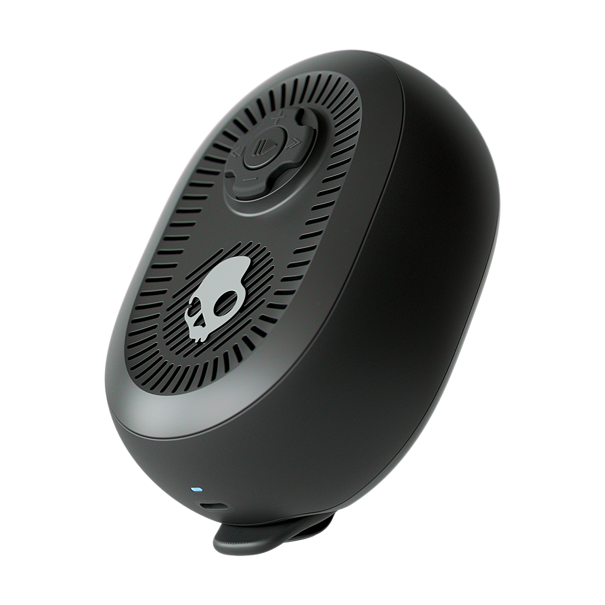 Black speaker with skull design on a white background | True Black