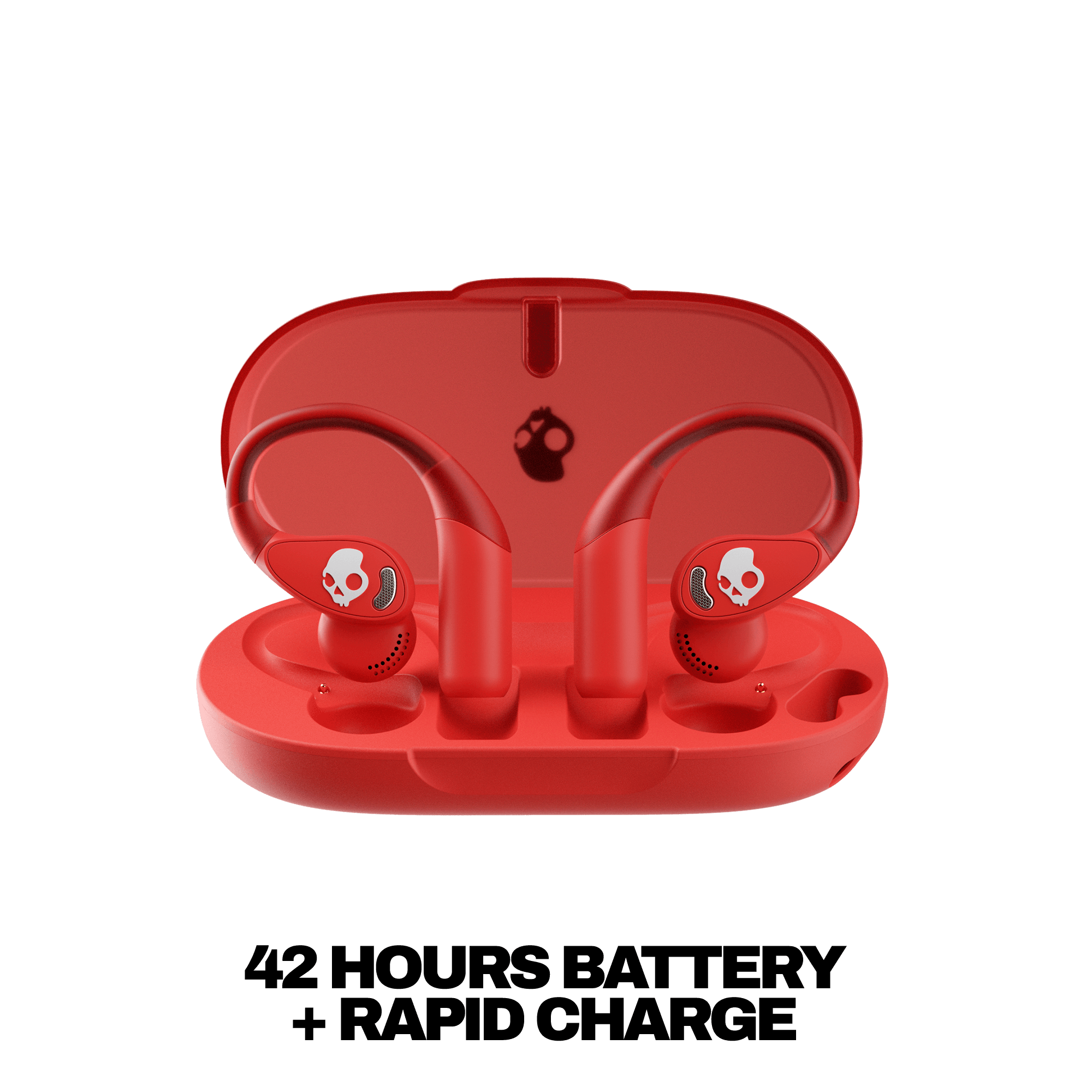 Skullcandy Push 540 Open wireless open-ear headphones with long-lasting battery and compact charging case for all-day performance | Plasma