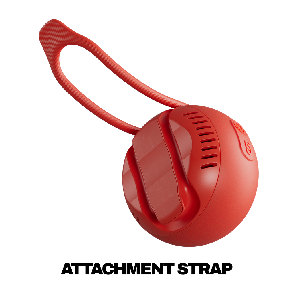 Red attachment strap on a white background | Plasma
