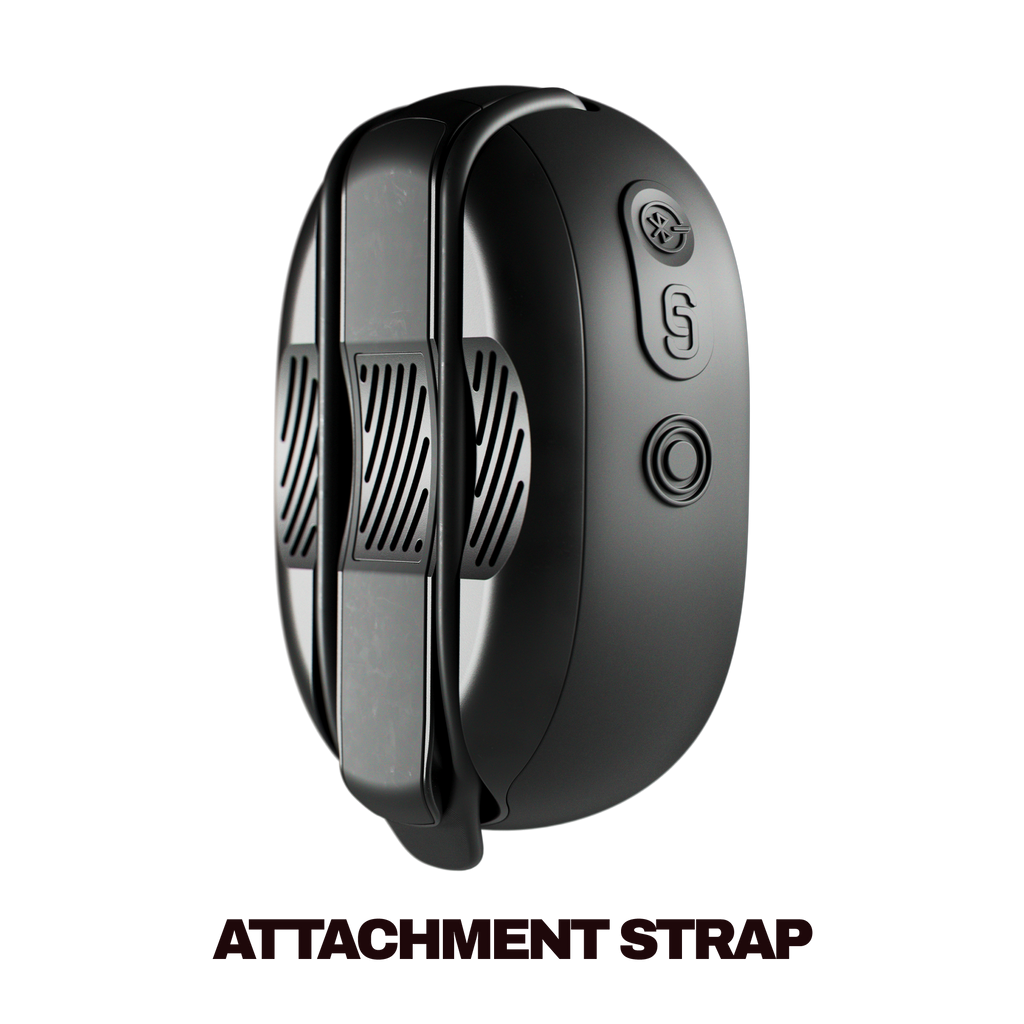 Black attachment on a speaker with buttons on a white background | True Black
