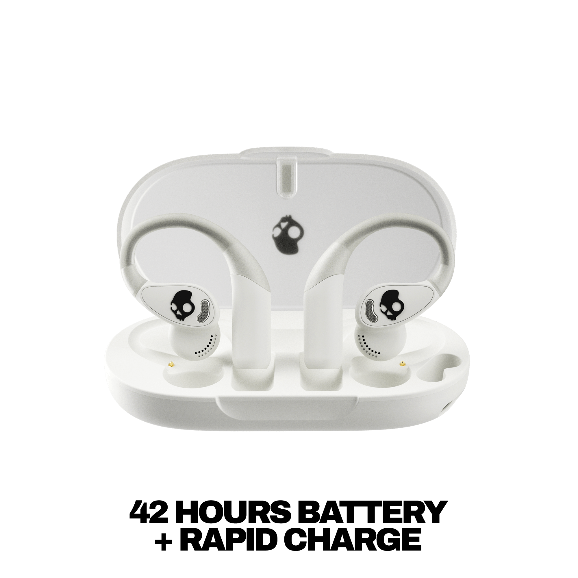 Skullcandy Push 540 Open wireless open-ear headphones with long-lasting battery and compact charging case for all-day performance | Bone