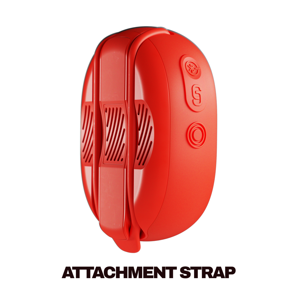 Red attachment strap on a white background | Plasma